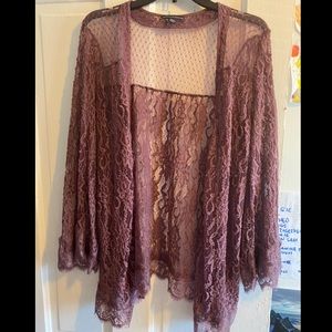 Purple lace cardigan